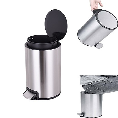 THÙNG RÁC TRÒN INOX ĐẠP CHÂN VINAMOP – VNTB50