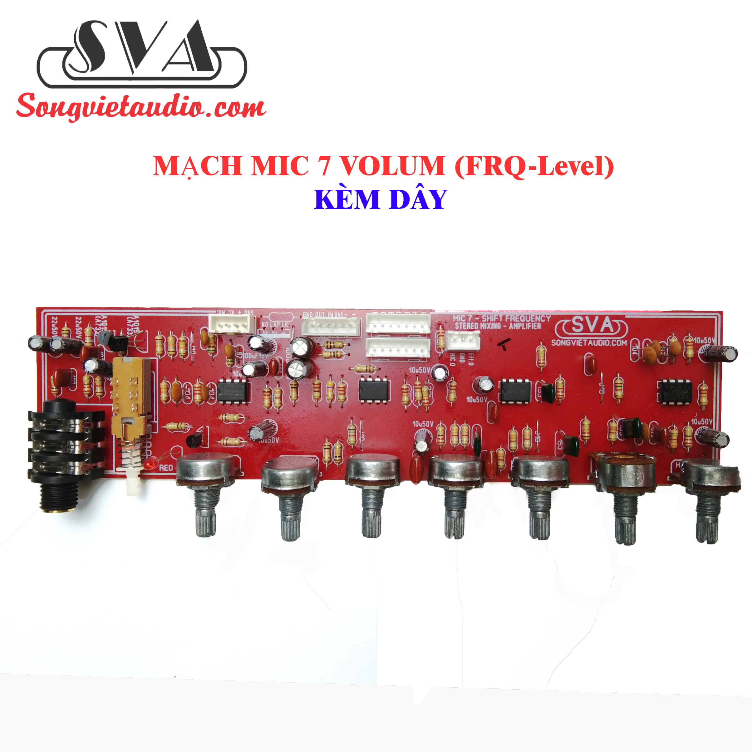 MẠCH MIC 7 VOLUME LẮP RÁP AMPLI GIA ĐÌNH - 1 MẠCH - KÈM DÂY