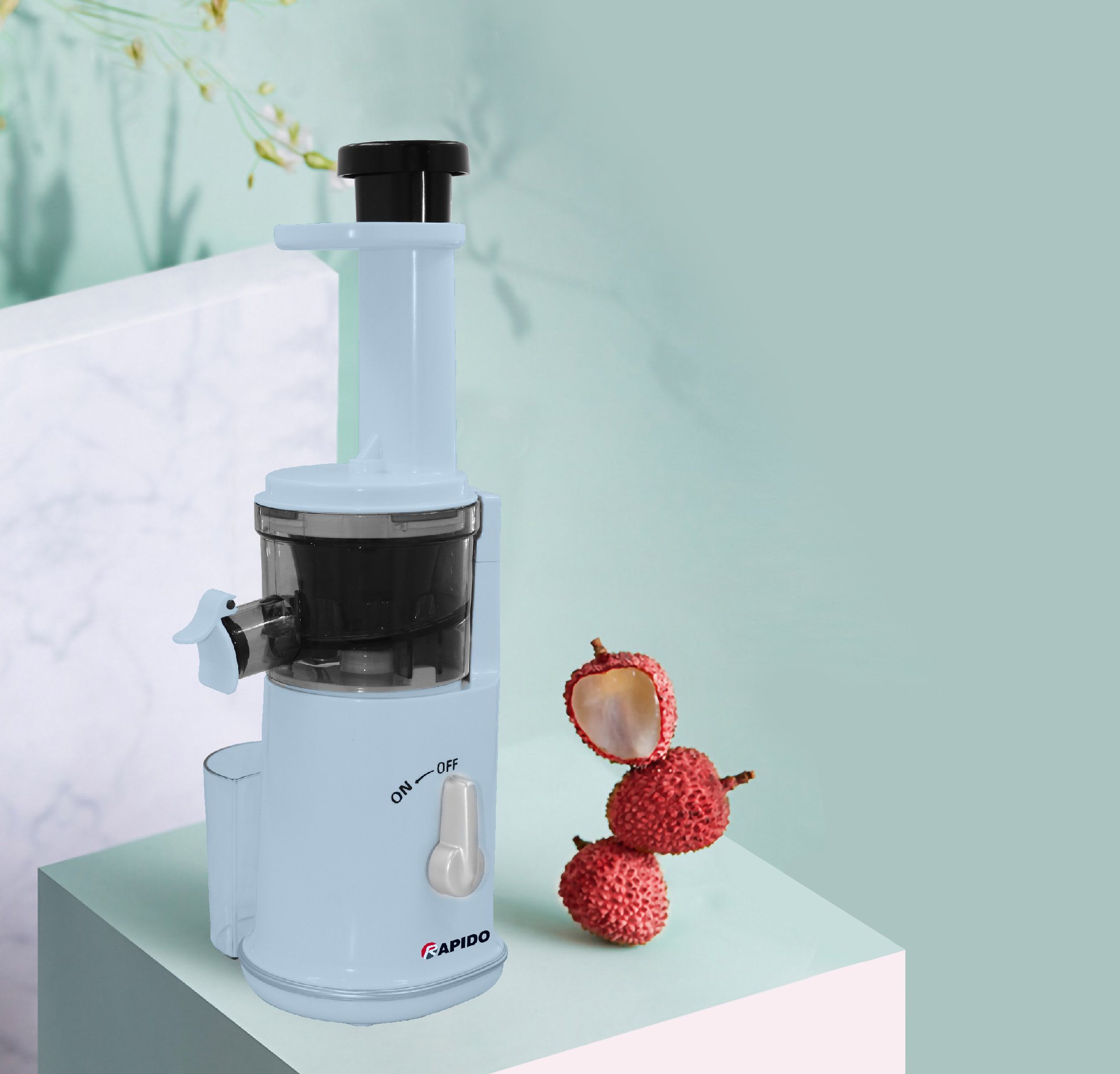 Máy ép chậm mini Rapido RSJ-120B Trắng - Xanh