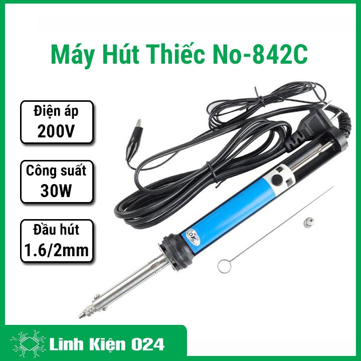 Máy hút thiếc No-842C điện áp 220VAC 30W hút sạch chì hàn trong làm mạch điện tử