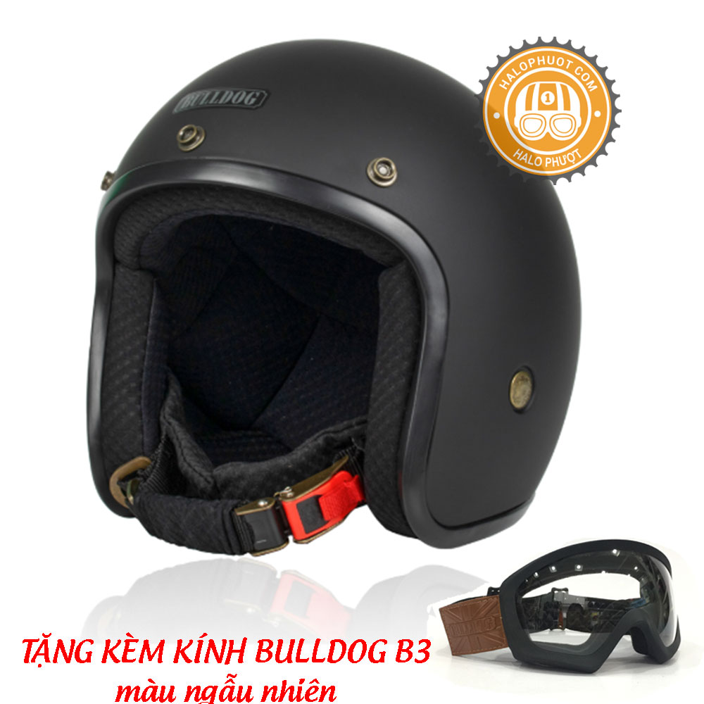 Nón bảo hiểm 3/4 Bulldog Bravo (tặng balo Bulldog + tem phản quang)