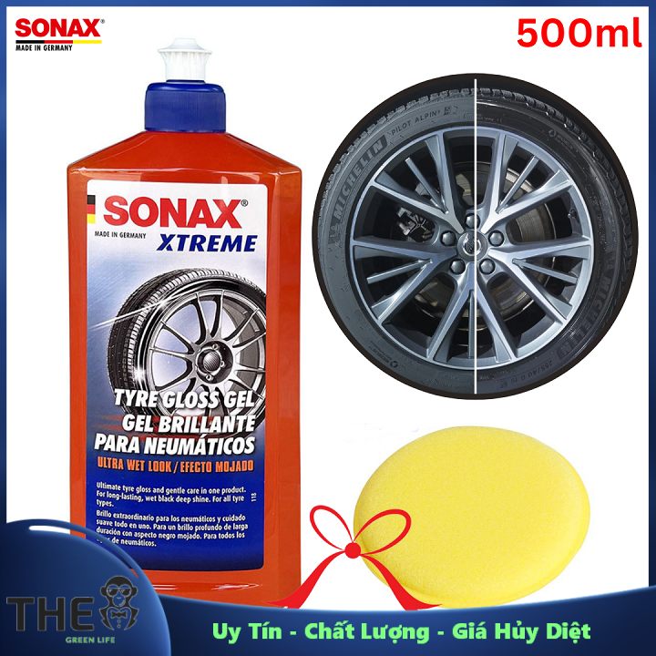 Gel dưỡng lốp tạo độ bóng lốp xe tyre gloss gel xtreme sonax 235241 500ml tặng mút