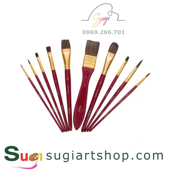 Bộ cọ vẽ màu nước Mont Marte 10 cây [ Sugi art shop]