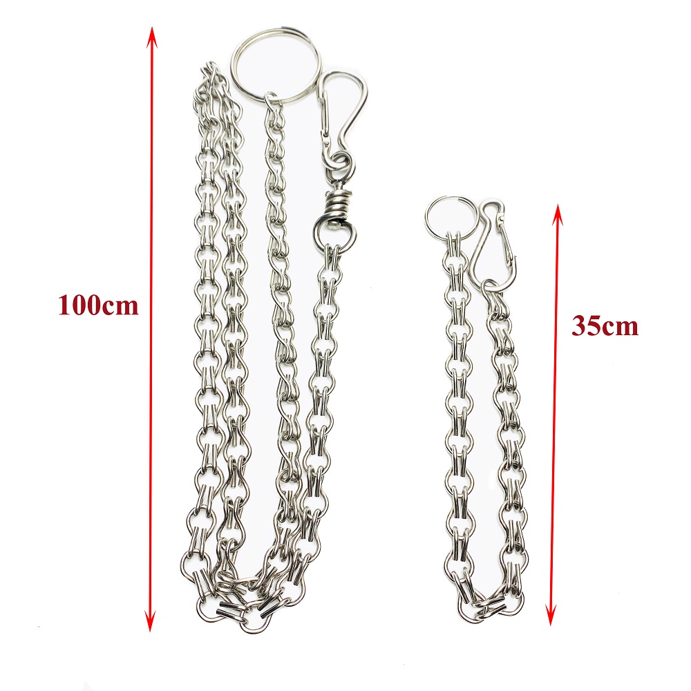 Dây xích inox dắt thú cưng kèm vòng cổ