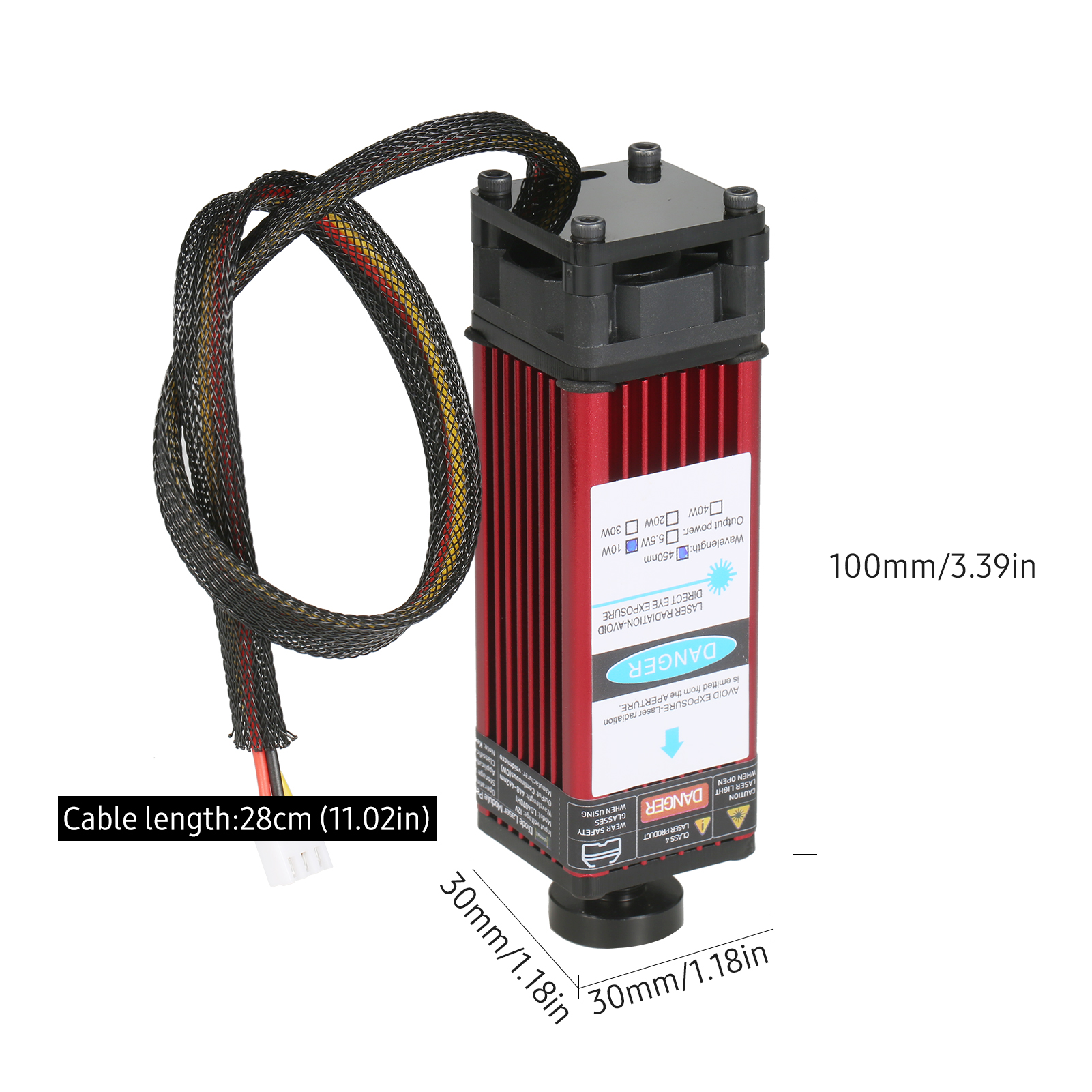 5.5W/10W laser module 450nm laser engraving head high precision metal wood acrylic laser engraving machine CNC router cutting machine