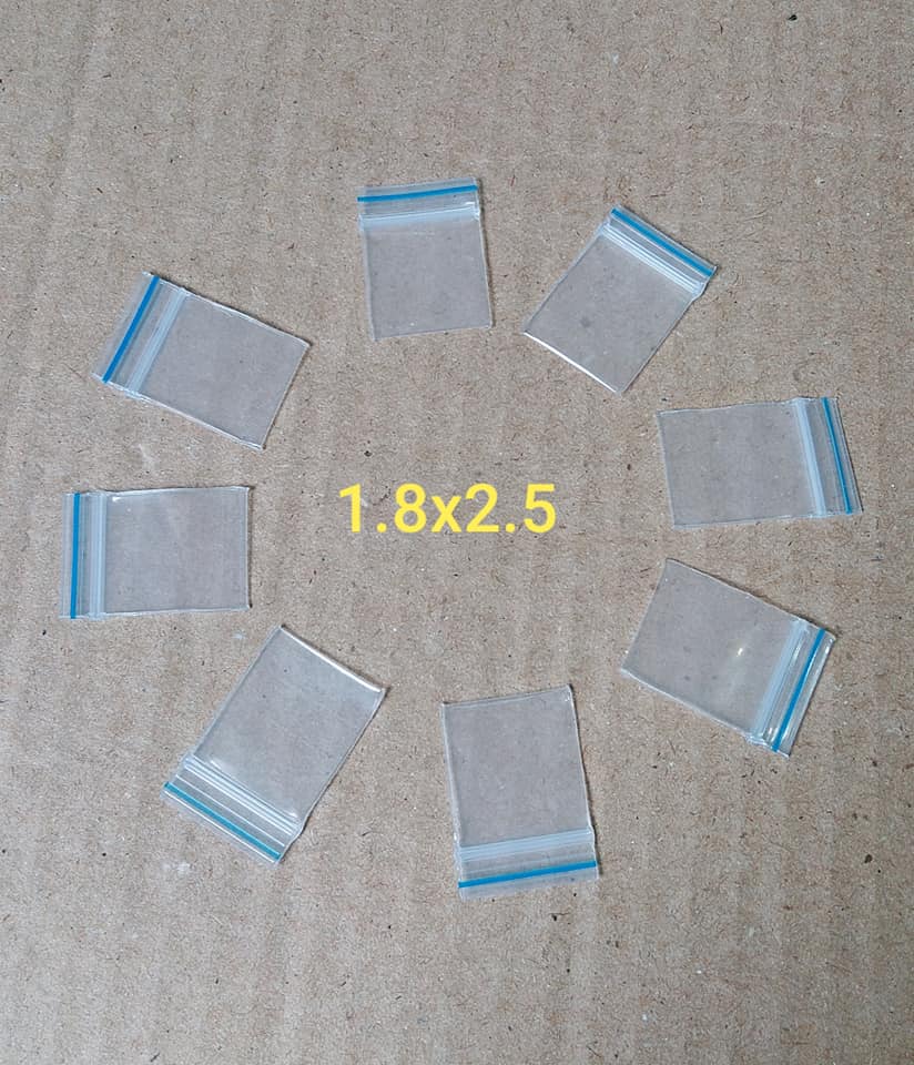 sét 100 cái túi zip mini nhỏ 1.8x2.5 cm dầy đẹp