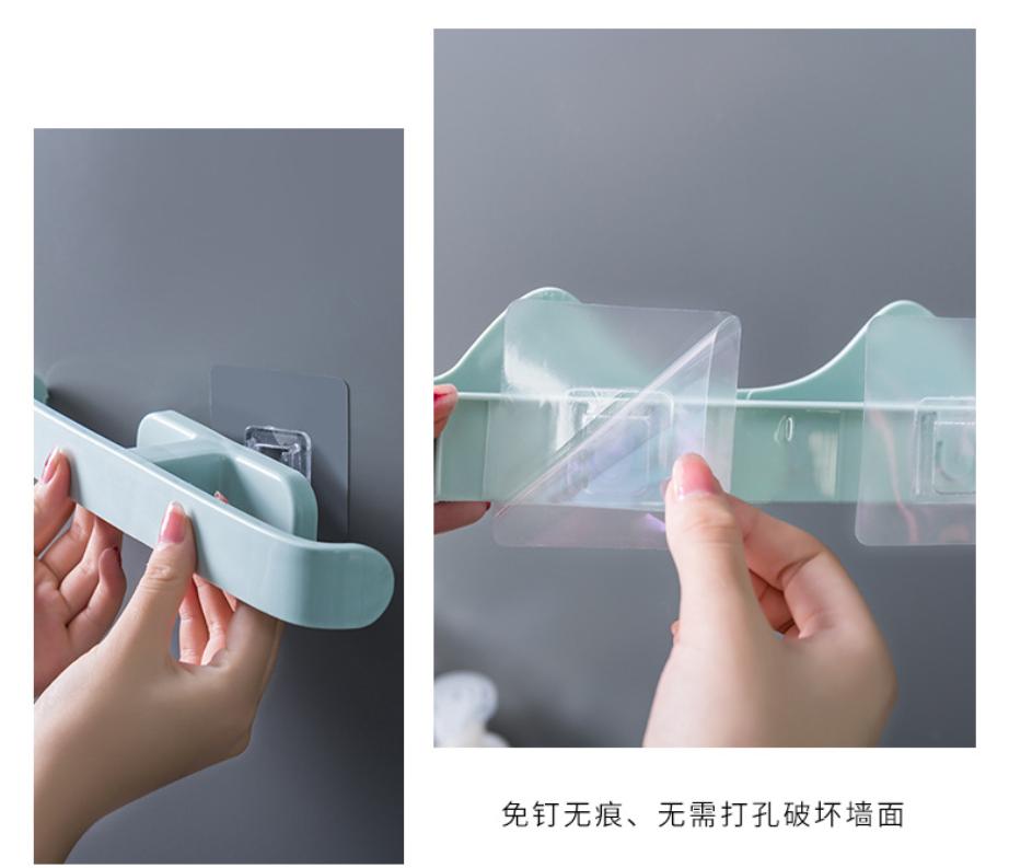 THANH 2 MÓC TREO DÉP TREO ĐỒ DÁN TƯỜNG ĐA NĂNG