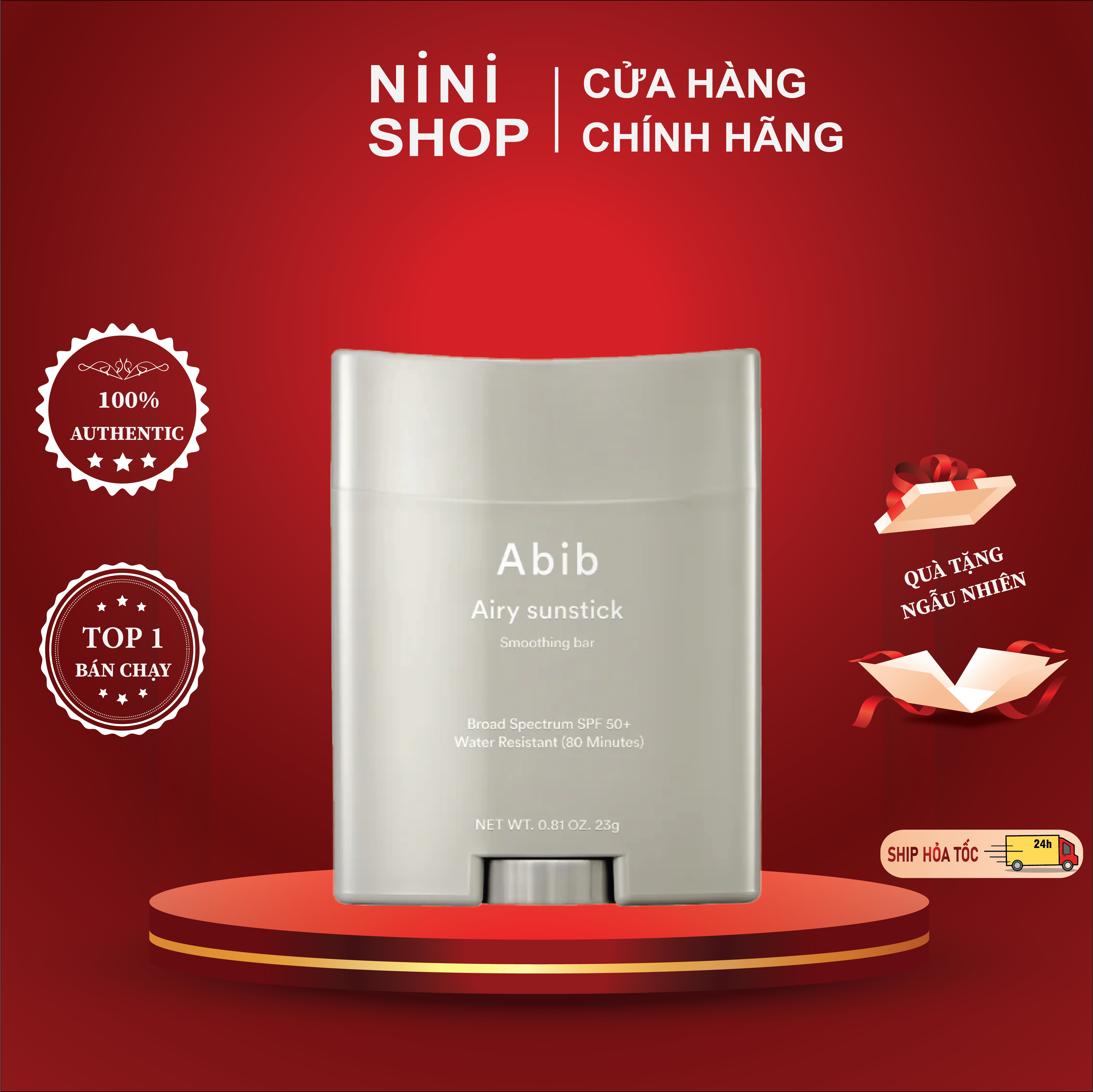Thanh lăn chống nắng Abib Airy Sunstick Smoothing Bar SPF50+ 23g