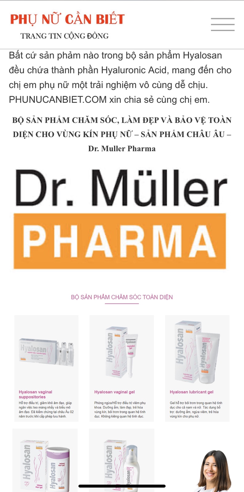 Viên đặt giảm khô vùng kín - Hyalosan vaginal suppositories (Hộp 2 vỉ x 5 viên)