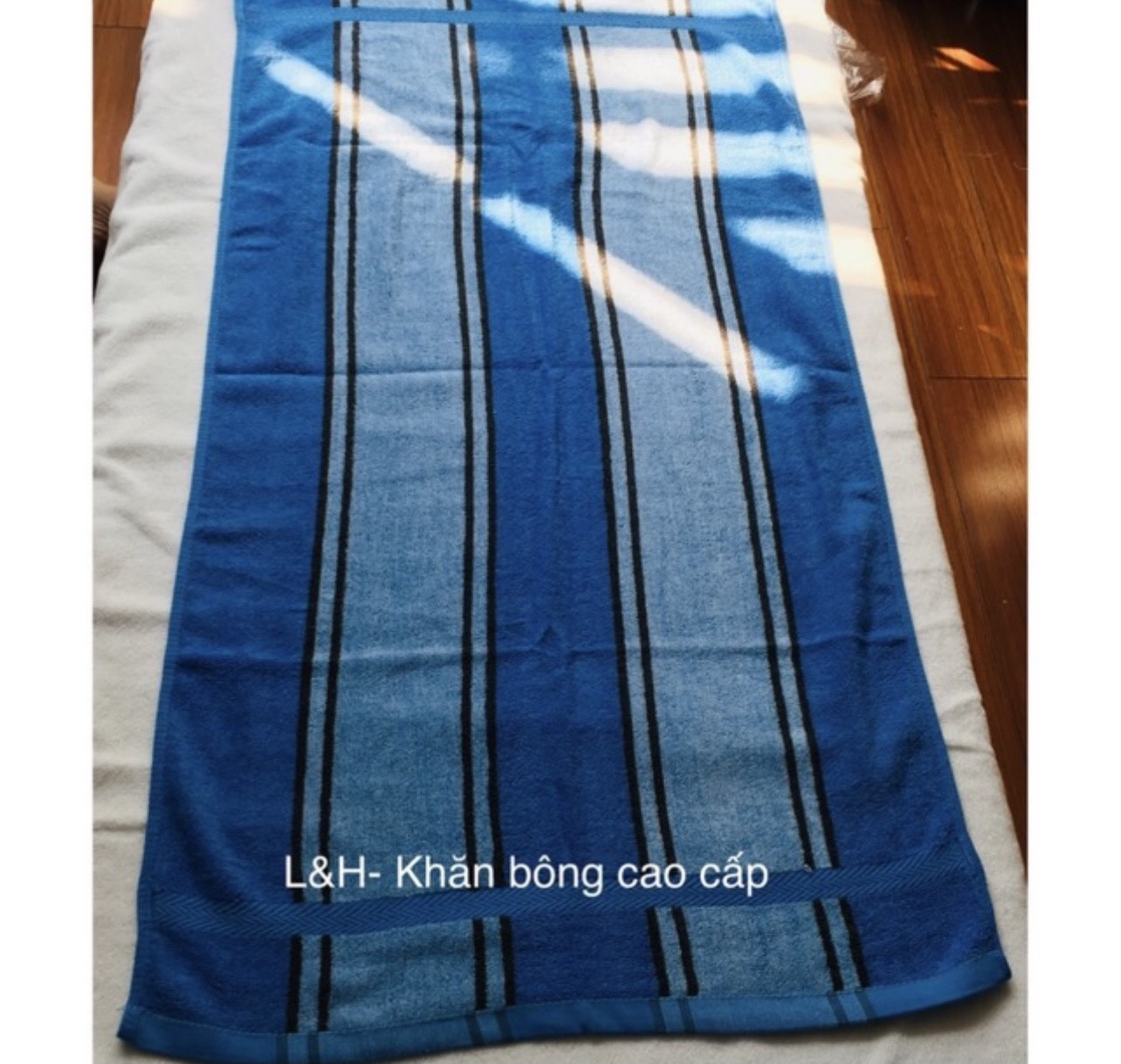 Combo 3 Khăn tắm cotton kẻ sọc Tân Thịnh, KT 50x100cm