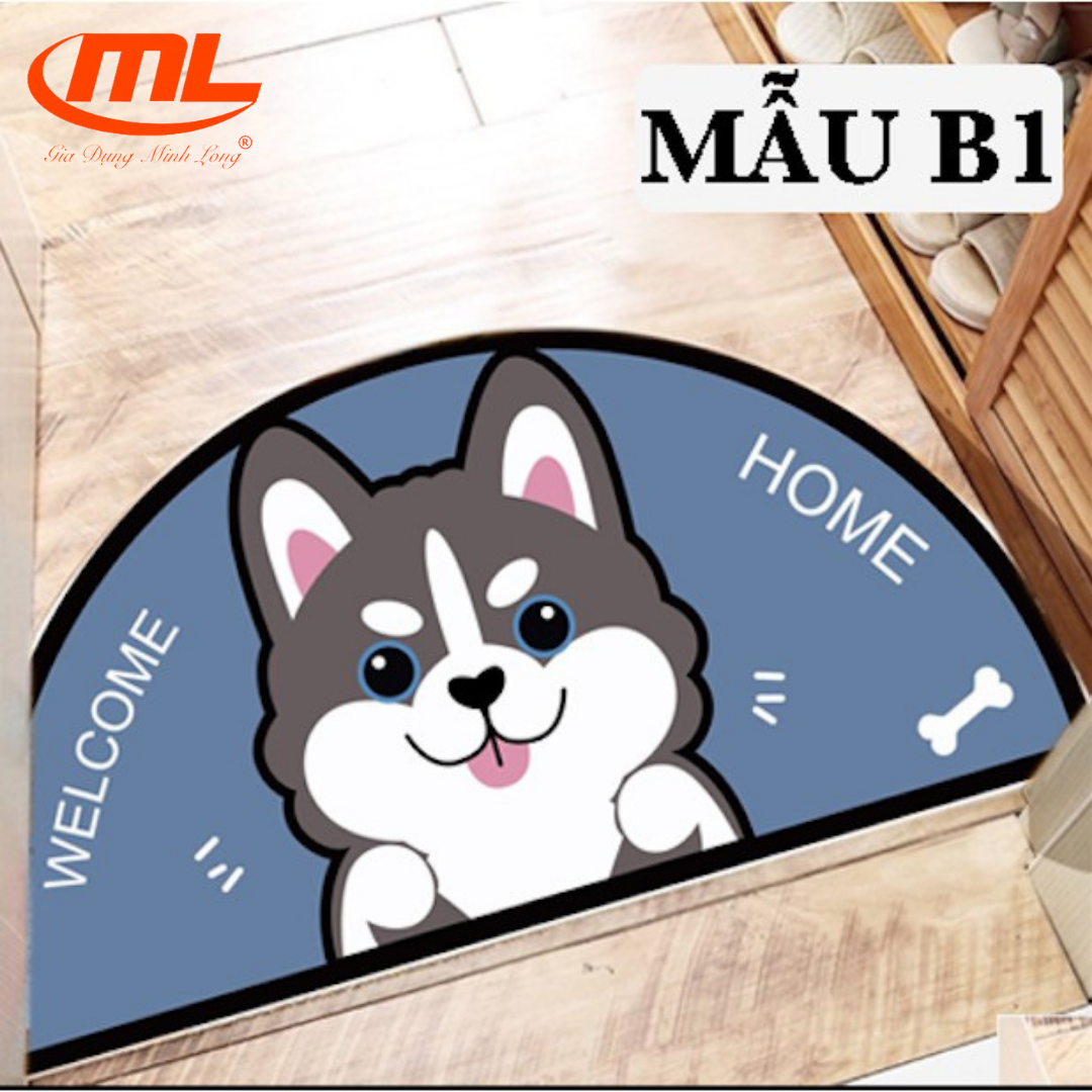 [ THẢM LAU CHÂN ] THẢM BÁN NGUYỆT 3D