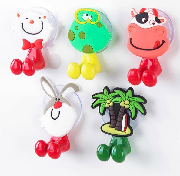 COMBO 5 MÓC HÍT TƯỜNG TREO BÀN CHẢI HÌNH THÚ