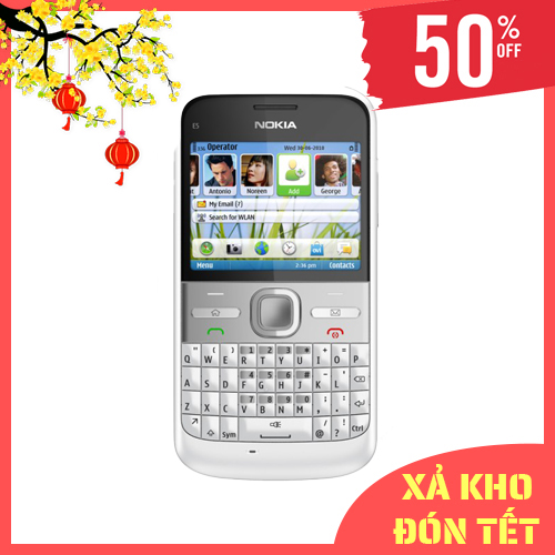 [BÁN LỖ 50 MÁY] Điện thoại Nokia E5 bàn phím qwerty hỗ trợ 3G, Wifi (main zin + bảo hành 12 tháng)