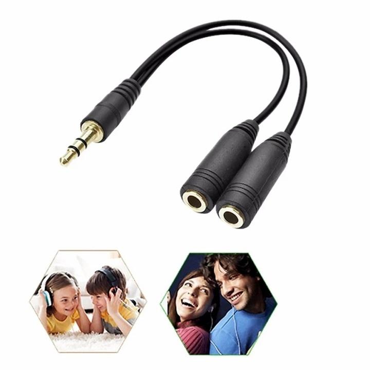 Cheap 3.5 Standard Speaker Jack Splitter Cable from 1 to 2