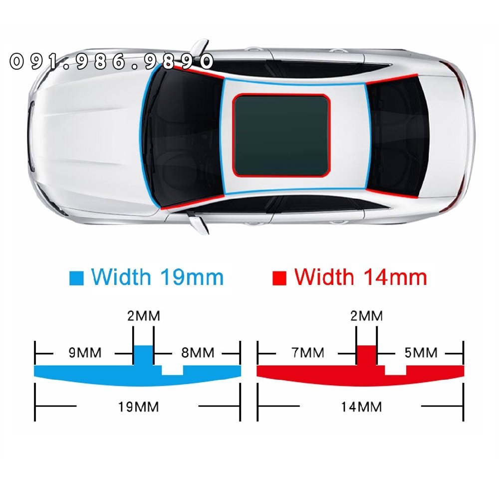1 mét gioăng cao su phục hồi chân kính lái phía trước bên ngoài chữ T và chữ Y dùng cho cửa nóc, cửa tam giác ô tô