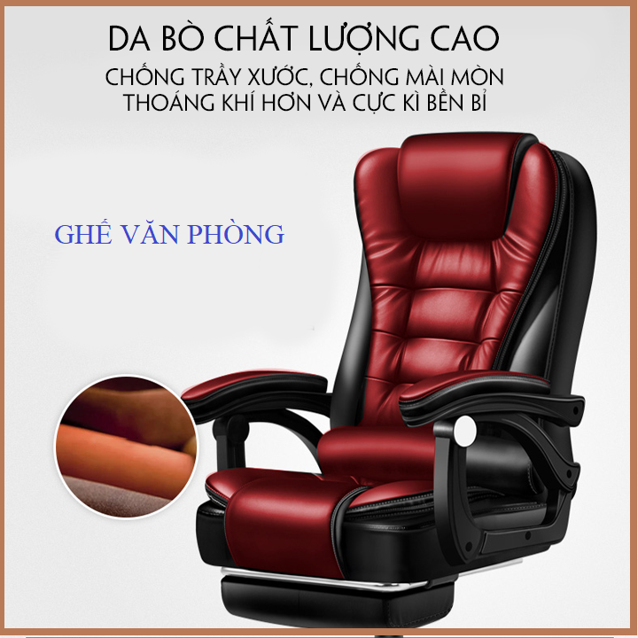 [BIG SALE] Ghế Văn Phòng. Ghế Xoay Văn Phòng Có Massage Lưng. Ghế Giám Đốc Có Gác Chân. Nâng Hạ Độ Cao, Độ Ngả Tùy Ý