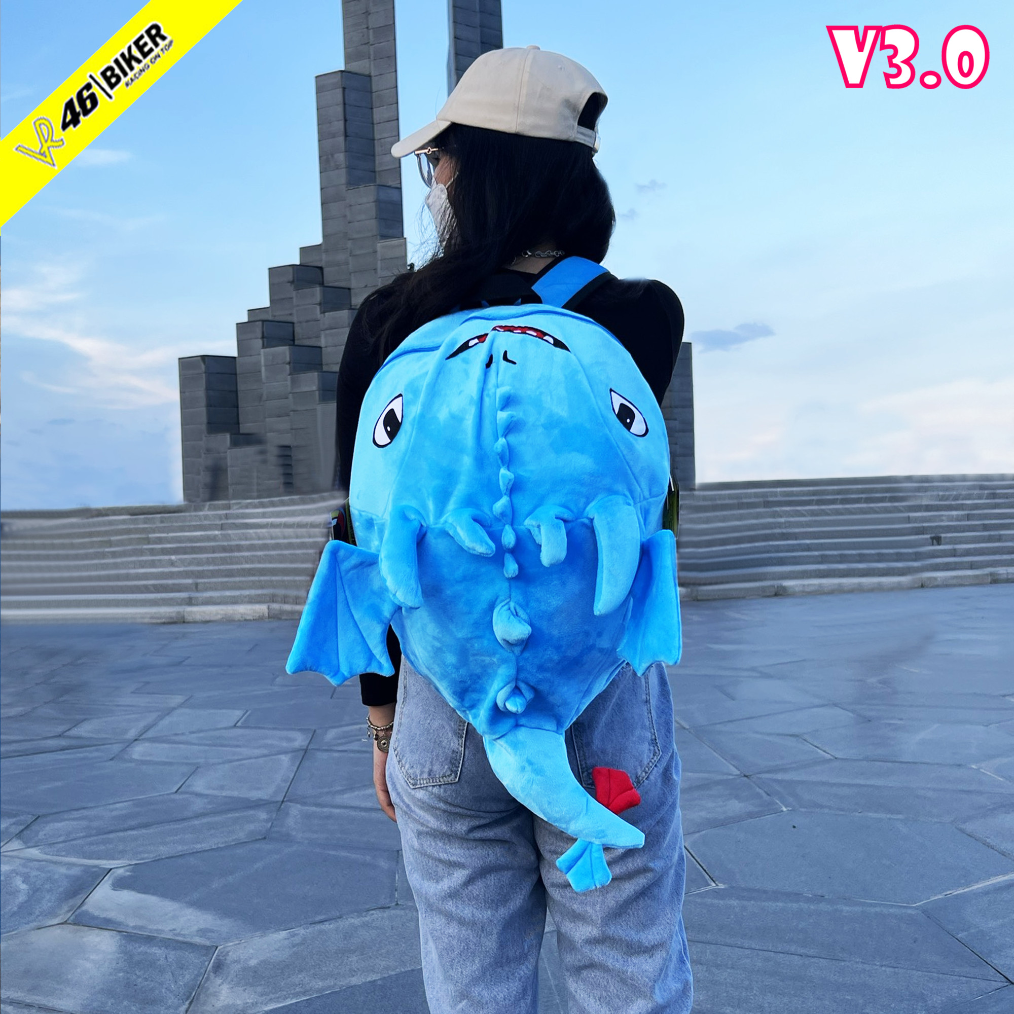 Balo Rồng Vải Nhung Dễ Thương Siêu Cute Cỡ Trung Đựng Nón Bảo HiểmSách Vở Đồ Dùnglaptop - NHIỀU MÀU