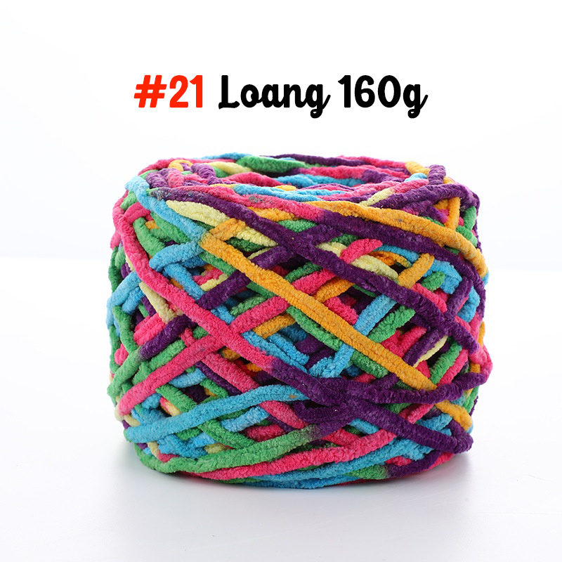 Len nhung đũa loang cuộn lớn 160g cỡ sợi 5mm