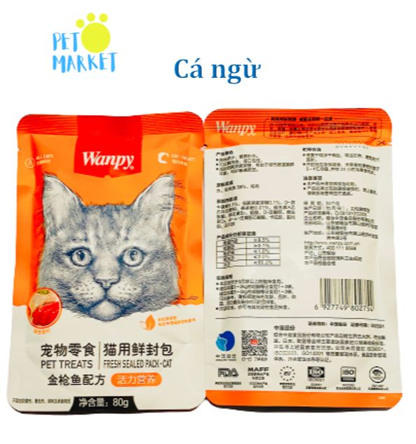 PATE WANPY 80G TƯƠI DINH DƯỠNG CAO CẤP CHO MÈO