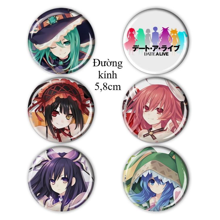 [HCM]Set 6 Huy hiệu Anime Date A Live