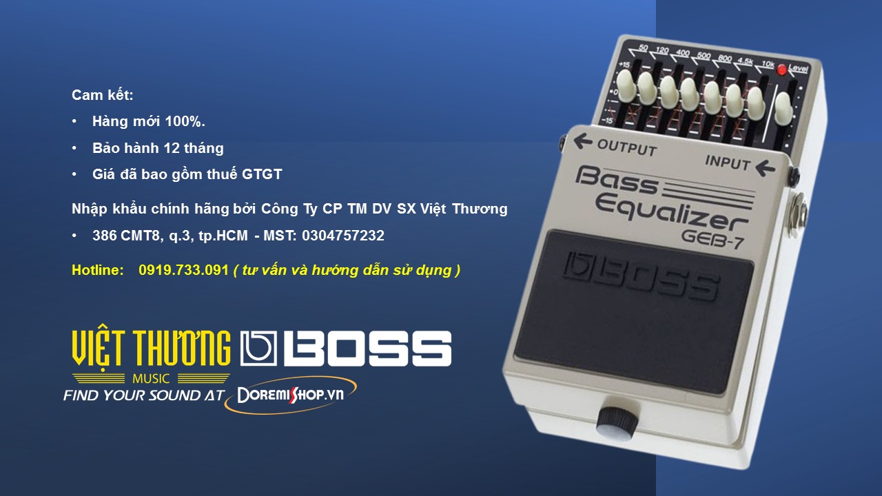Pedal Equalizer cho đàn bass BOSS GEB-7