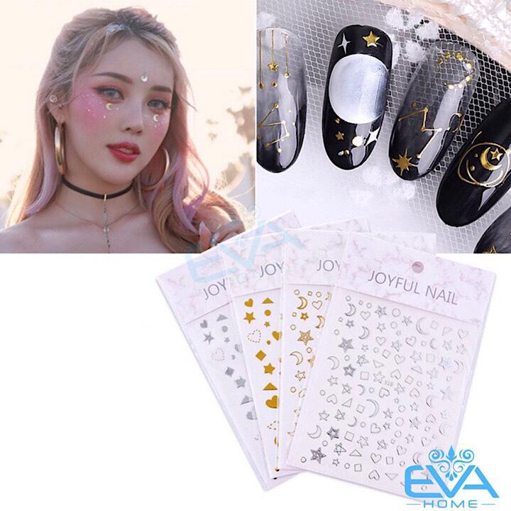 [HCM]Sticker 3D Dán Móng Và Trang Điểm Lấp Lánh Phong Cách KiraKira 317 318
