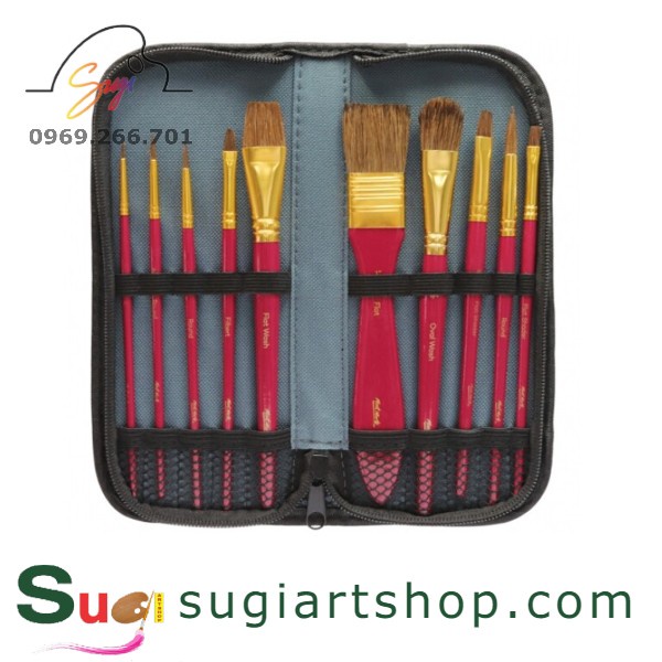 Bộ cọ vẽ màu nước Mont Marte 10 cây [ Sugi art shop]