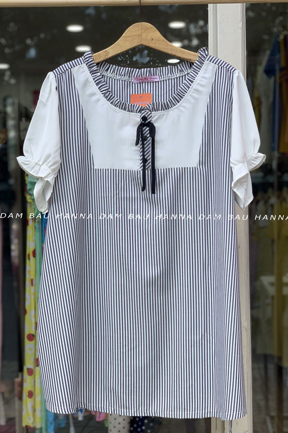 [SIZE 70-100KG] Áo bầu công sở big size cho bầu mập vải lụa chéo cotton cao cấp mềm mát không nhăn có size 100kg