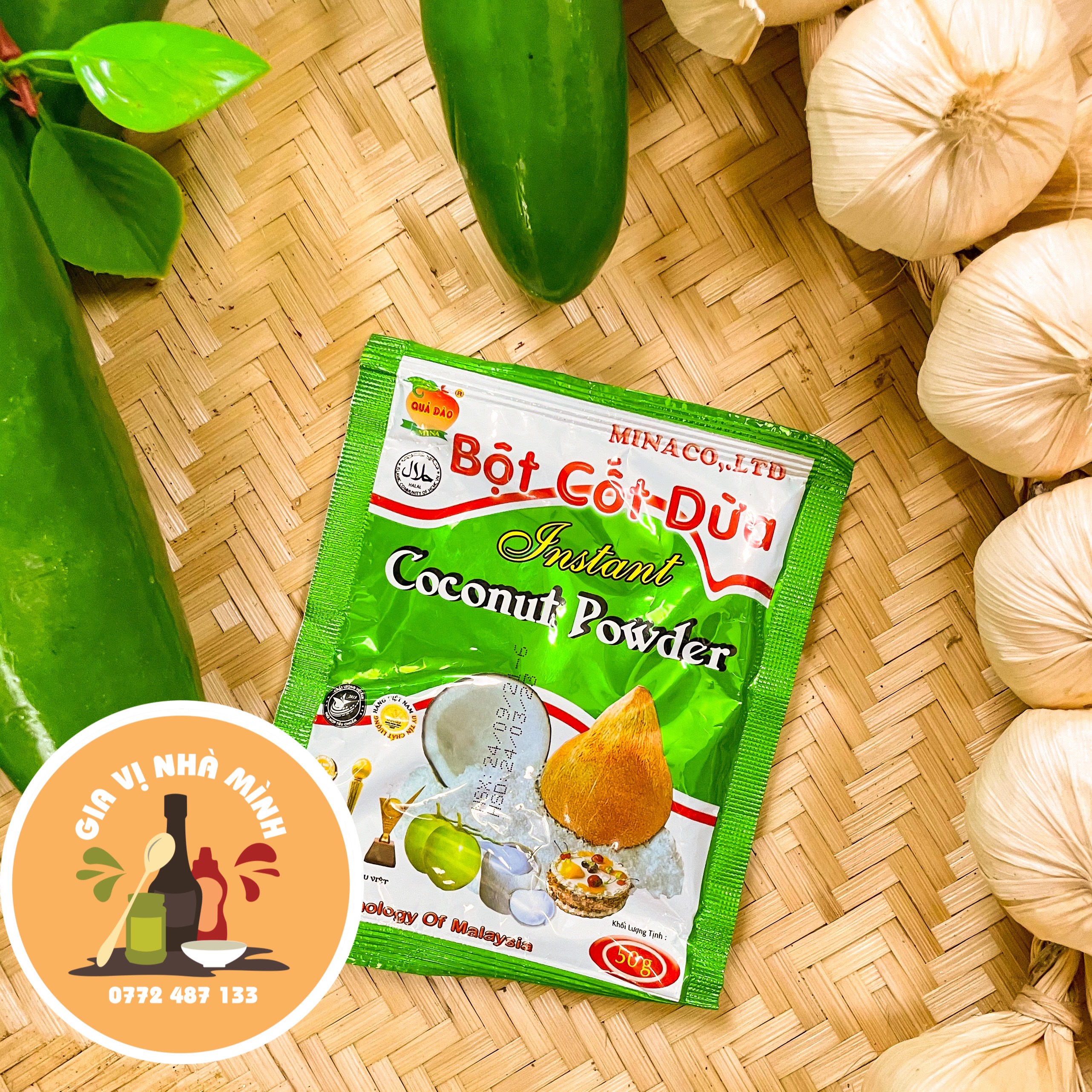 Bột cốt dừa hoà tan nhanh instant coconut powder 50gr