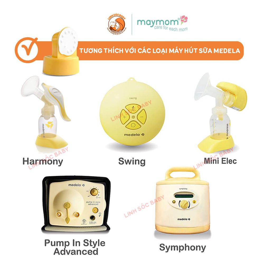 Van Máy hút sữa Maymom 4 van vàng 6 van trắng