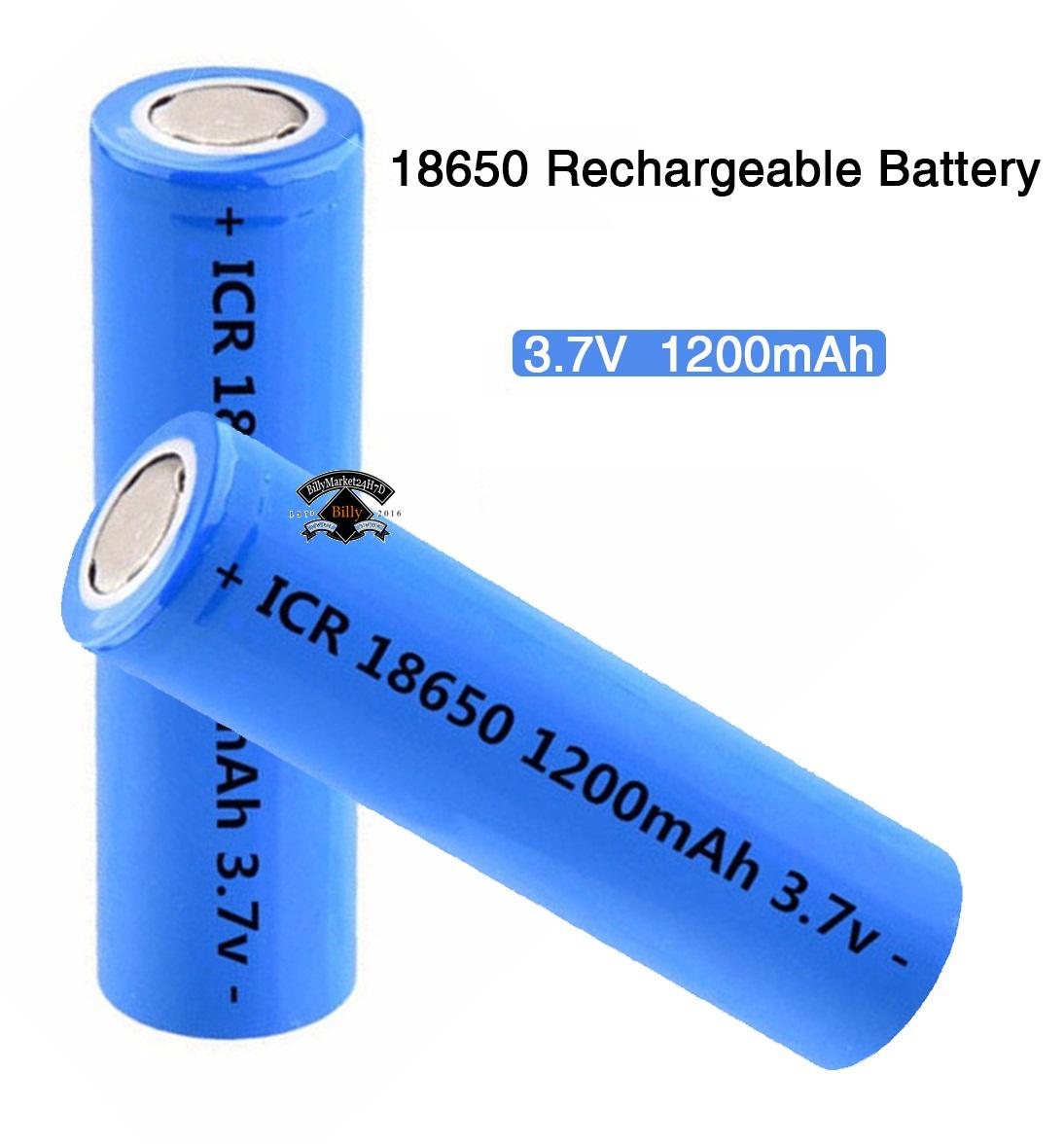 Combo 02 Pin Sạc ICR 18650 1200mah 3.7v ( Màu Xanh ) dùng chung cho các đồ điện tử, đồ công nghiệp sử dụng loại pin 18650