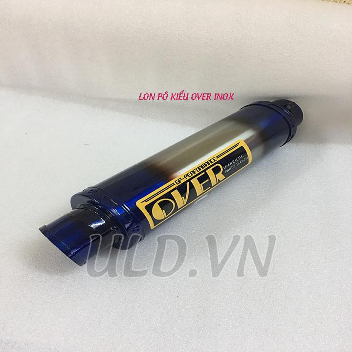 [HCM]Lon pô kiểu over inox gắn nhiều dòng xe
