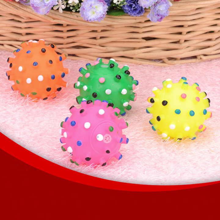 [HOÀN TIỀN 10%]Đồ chơi cho chó bóng chíp chấm tròn 7cm - CutePets