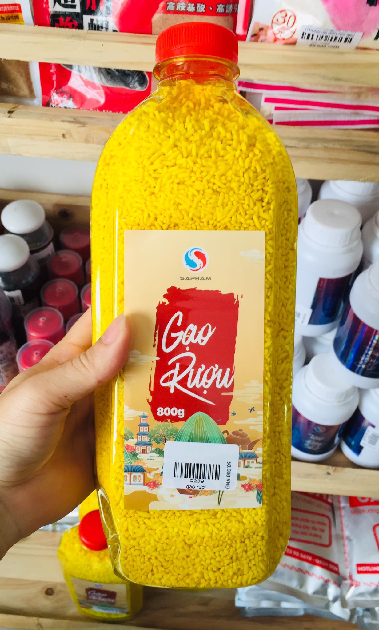 mồi câu cá gạo rượu sa phạm