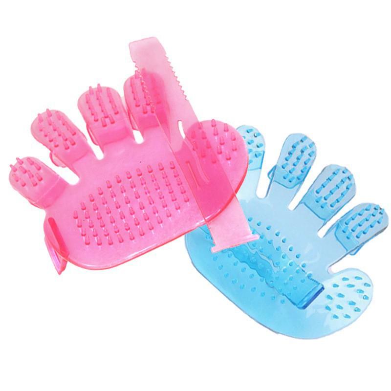 Găng Tay Nhựa Chải Lông Tắm & Massage Cho Chó Mèo Thú Cưng