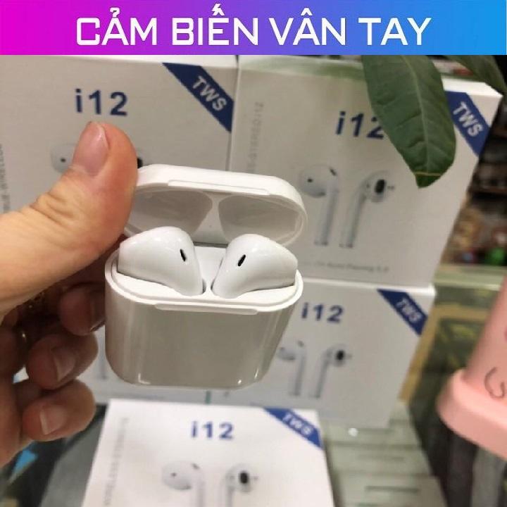 Tai nghe không dây Bluetooth i12 dòng V5.0 cảm ứng nghe nhạc gọi điện âm thanh lọc âm chuẩn
