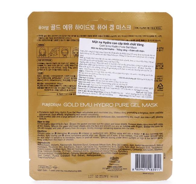 MẶT NẠ CAO CẤP HYDRO TINH CHẤT VÀNG LỐC 3 GÓI