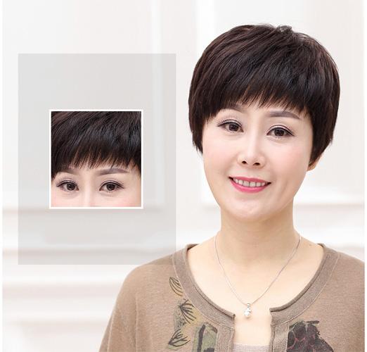 TÓC GIẢ NỮ TRUNG NIÊN CAO CẤP TẶNG KÈM LƯỚI TRÙM TÓC