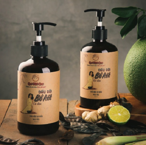 Dầu gội organic bồ kết hiệu quê 1 cục 500ml