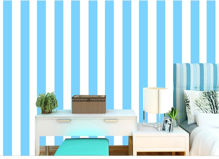 Giấy dán tường sẵn keo dọc màu (10m x 45cm / cuộn)