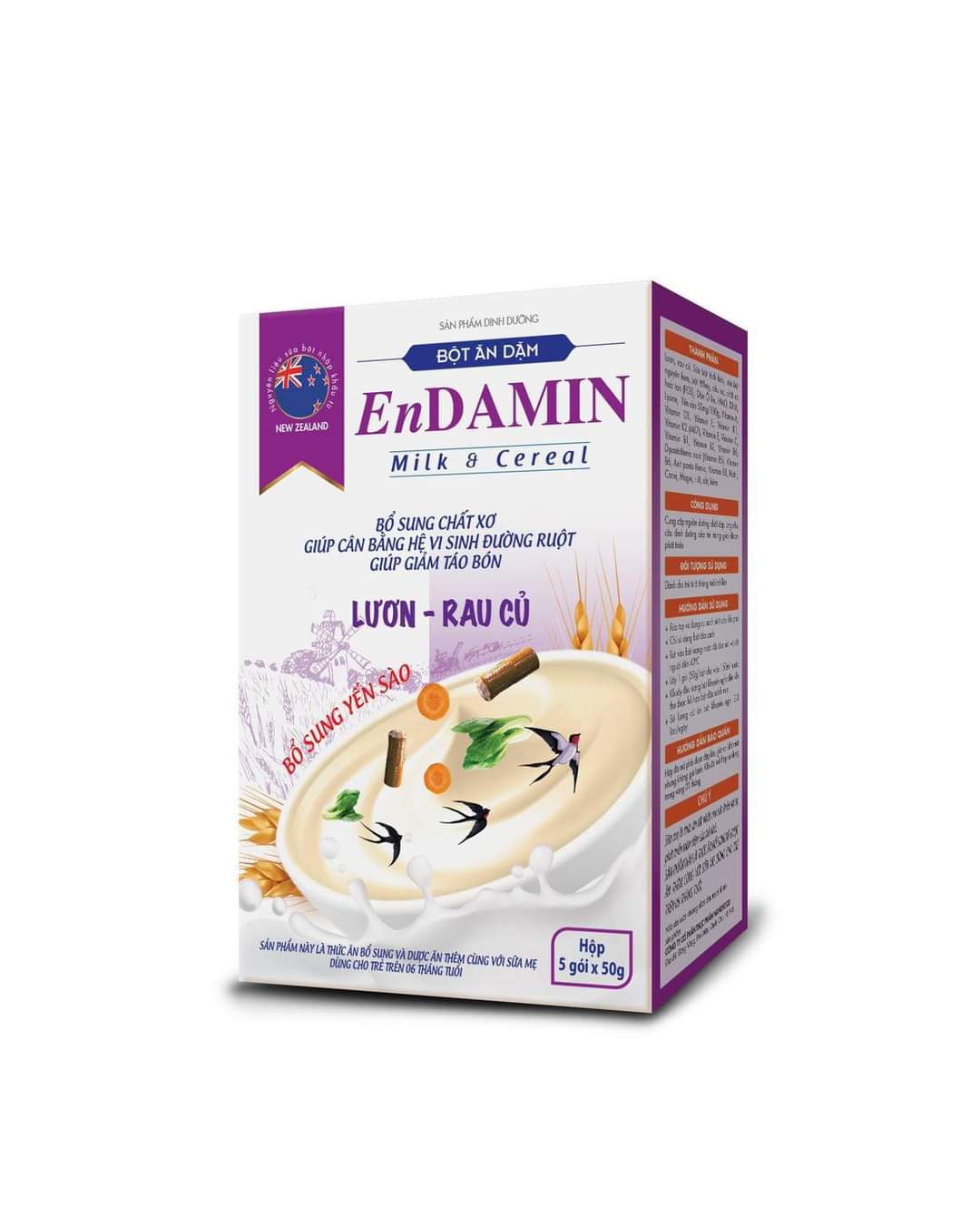 Bột ăn dặm endamin cho bé 6_12tháng
