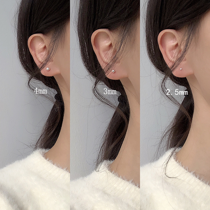 1 cặp - Bông tai titan sát tai cổ điển ( không sáng bằng bạc nhưng bền hơn )