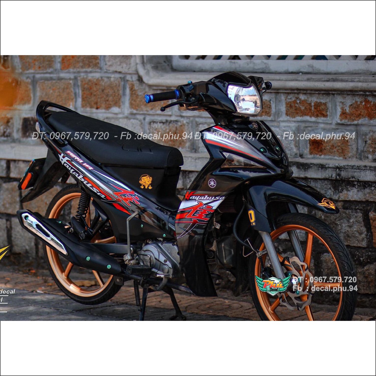Tem rời Sirius Fi đen hayabusa