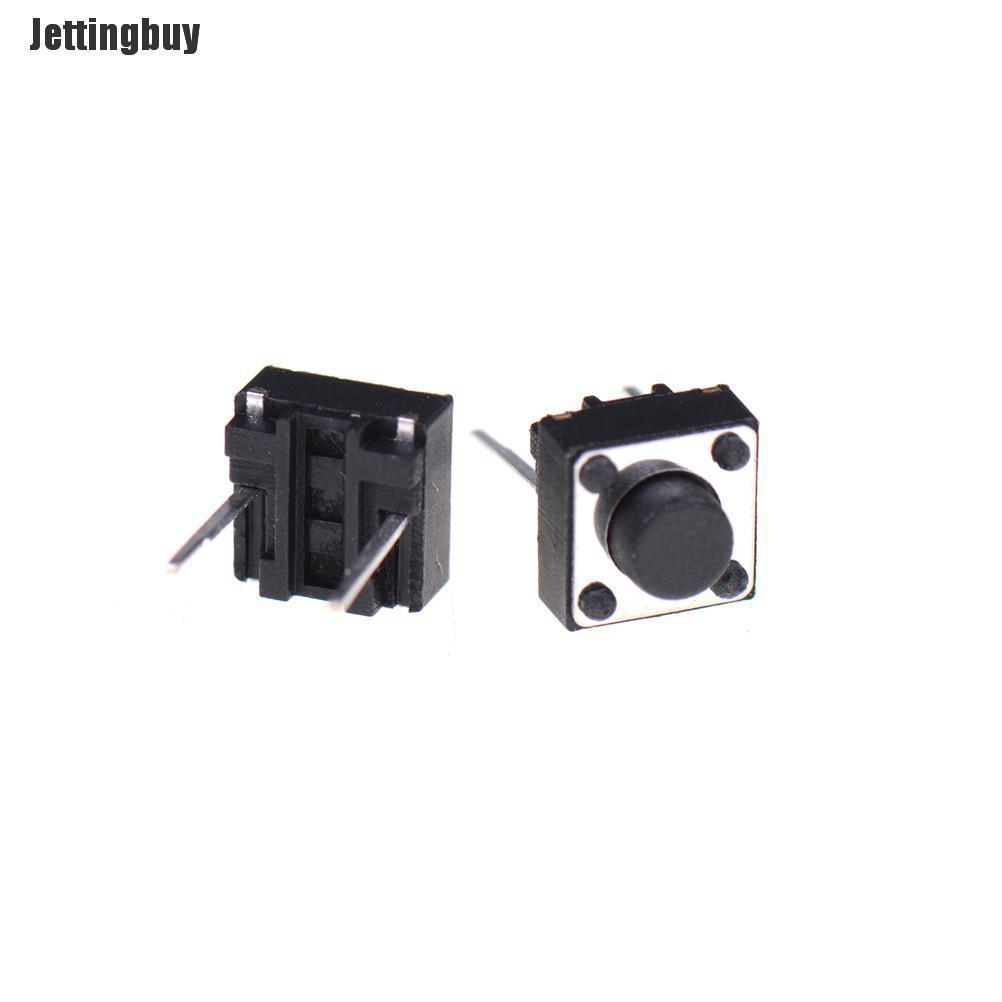 Jettingbuy 100pcs 2pins Tactile Push Button Switch Tact Switch 6X6X5mm Momentary