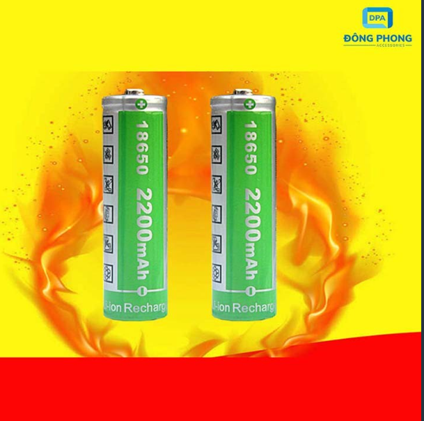 Bộ 2 pin sạc 3.7V 18650