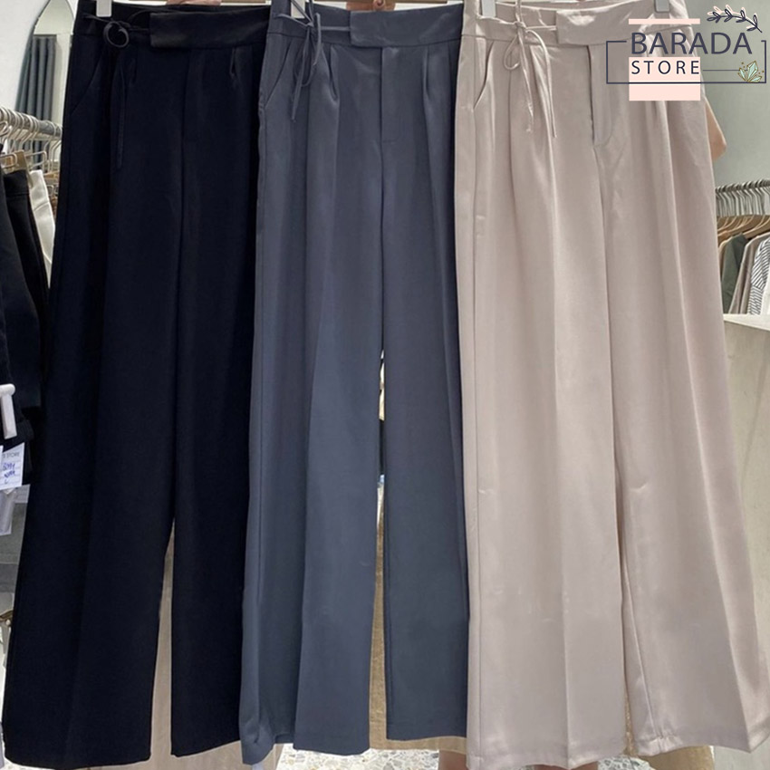 Quần tây ống rộng ulzzang thắt dây 1 bên chất ruby cao cấp