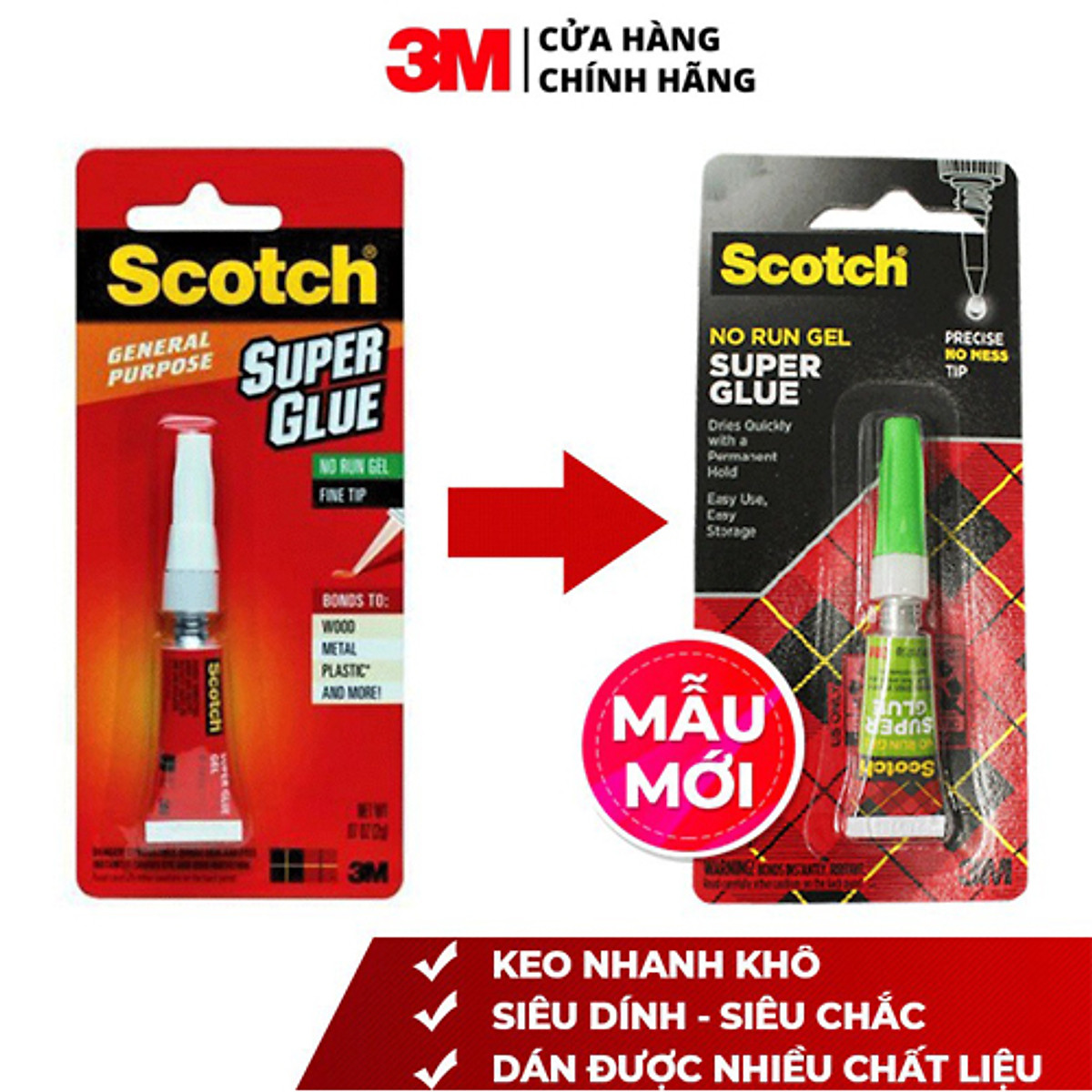 Keo dán siêu dính 3M Supper Glue AD113 2g