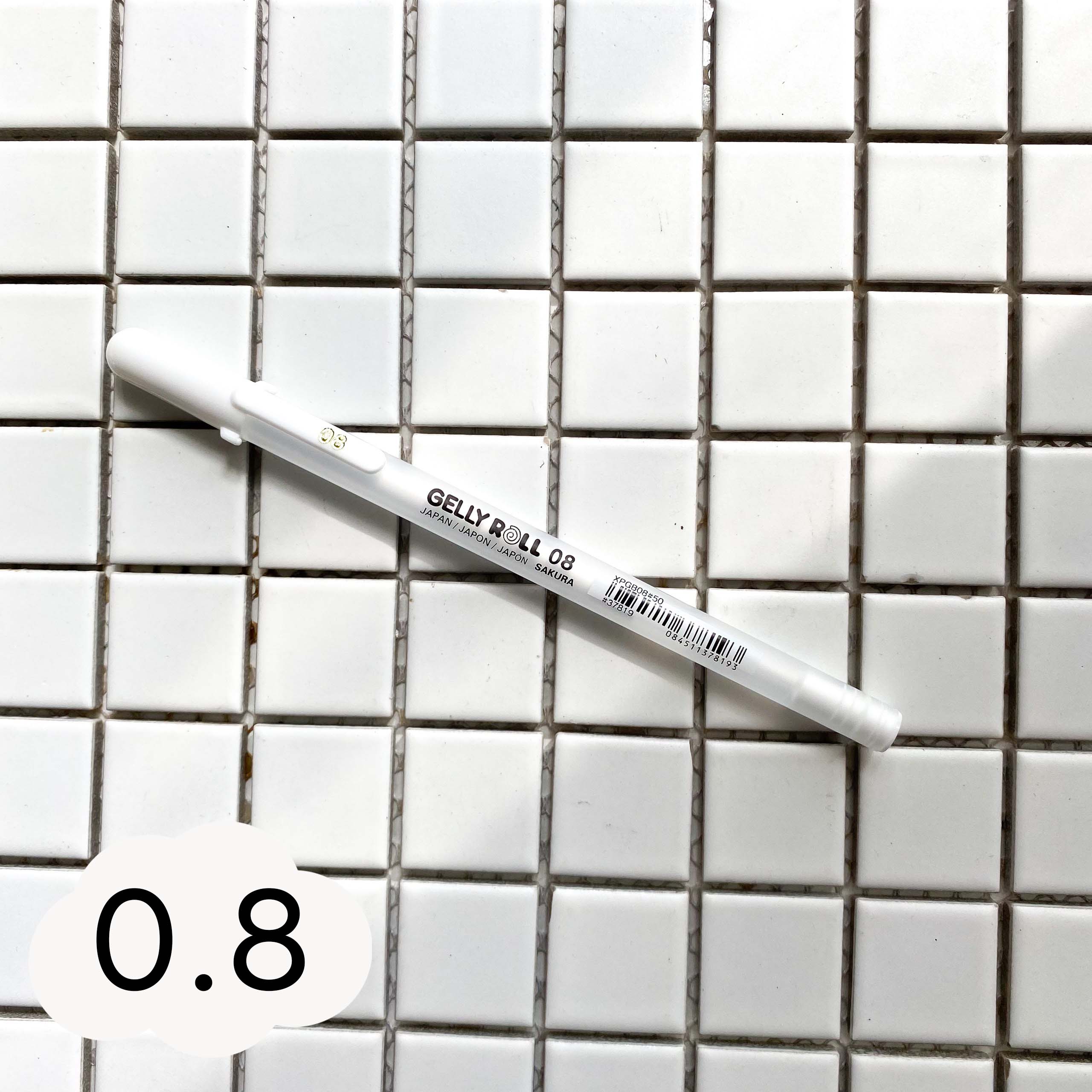 Bút Mực Trắng ngòi  0.5 0.8 1mm - Hidari