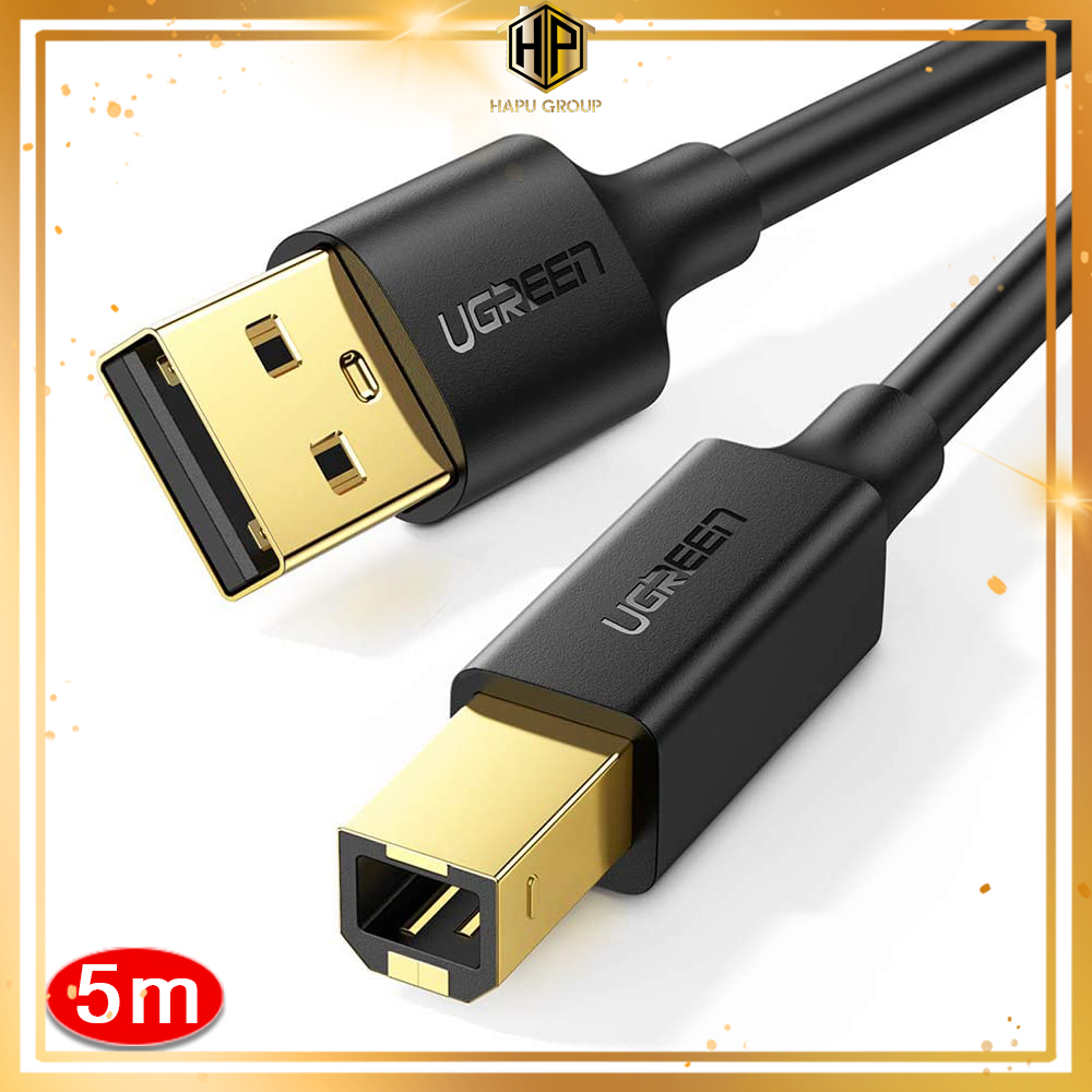 Cáp máy in dài 1.5m đến 5m chuẩn usb 2.0 ugreen chính hãng - hapugroup