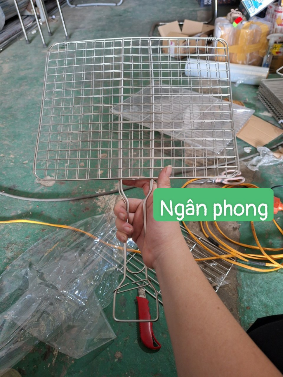 [HCM]VỈ NƯỚNG GẤP  INOX 201 KT 25X30